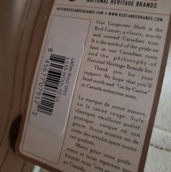 🇨🇦 Red Canoe Rustic Wool Button-up - Picture 5 of 5